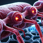 **Image of nanobots targeting cancer cells within the bloodstream. Focus on advanced medical technology with a hopeful and futuristic feel.** (This visually represents the diagnostic potential in medicine).